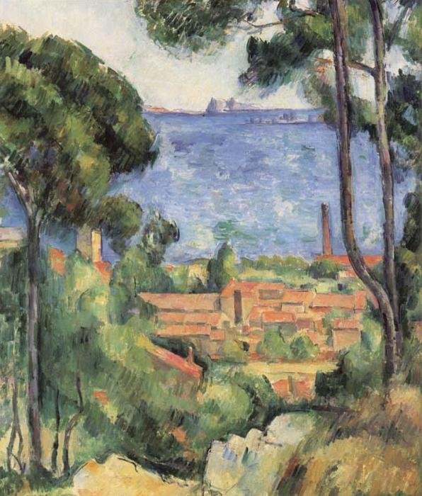 Paul Cezanne Vue sur I Estaque et le chateau d'lf oil painting picture